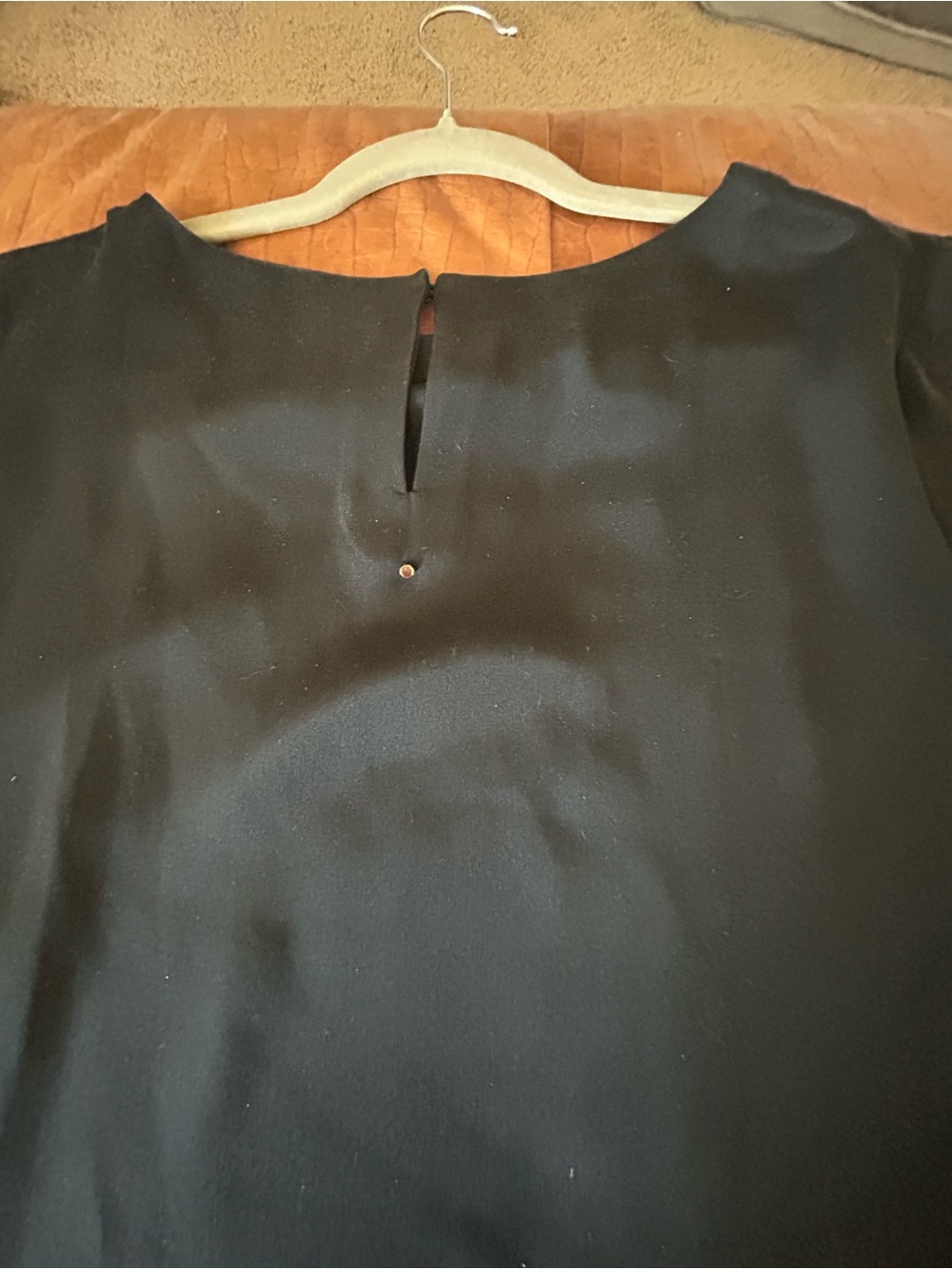 Cuyana Black 100% silk Short-Sleeve Womens Top XL - Picture 8 of 8